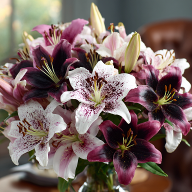 Nights in White Satin Mix Lily Bulbs Mix- 6 Bulbs -A glorious riot of color for your garden