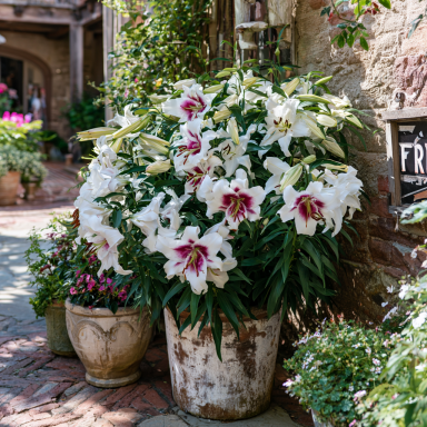 5  "Frisco" Oriental Trumpet Lily (Lilium 'Friso') Bulbs