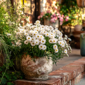 Leucanthemum 'Sweet Daisy Birdy' Shasta Daisy in 3.5 inch pot