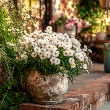 Leucanthemum 'Sweet Daisy Birdy' Shasta Daisy in 3.5 inch pot