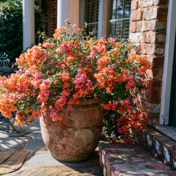 Bougainvillea 'Afterglow Orange’ in 4 inch pots