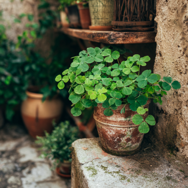 Green Shamrock Plant - Easy Houseplant - Oxalis - 4" Pot
