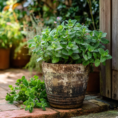 Apple Mint (Fuzzy Mint) Plants in a 4″ Pot–Perfect For Salads and Cocktails–You Choose Amount!