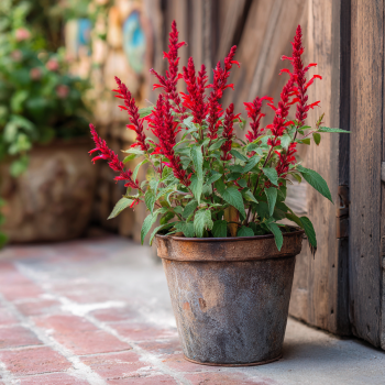 Red Flowering Pineapple Sage Starter Plant…3.5 inch pot. Cold Sensitive!!