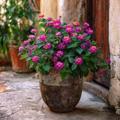 Bandolero Pink Lantana Camara Flowers in 3.5 inch Pots