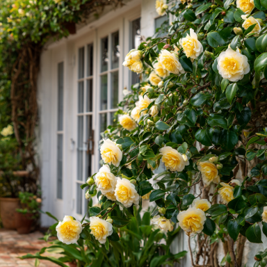 Lemon Glow Camellia in 4 inch pot *Cold and Heat Sensitive* Cannot Ship Out of the USA