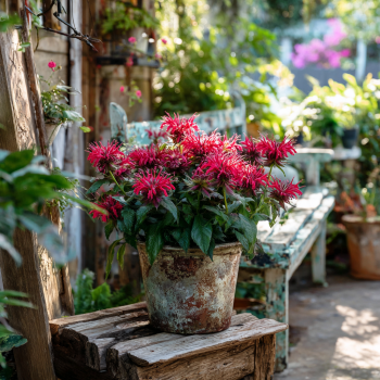 Bee Balm ‘Jacob Cline’ Monarda Plants in Separate 4 inch containers