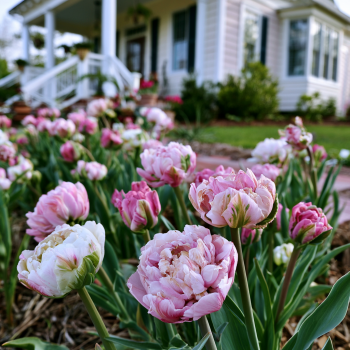 10 Double Early Foxtrot Tulip Bulbs - Tulipa Double Early
