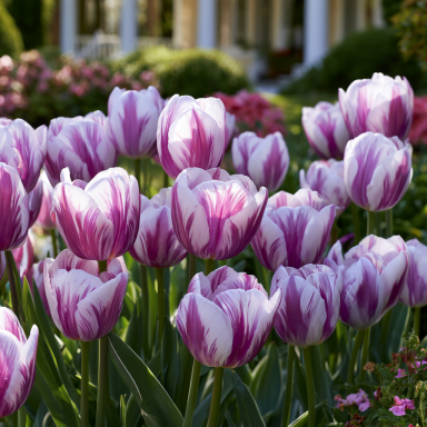 25 Flaming Flag Triumph Tulip (Tulipa 'Flaming Flag')