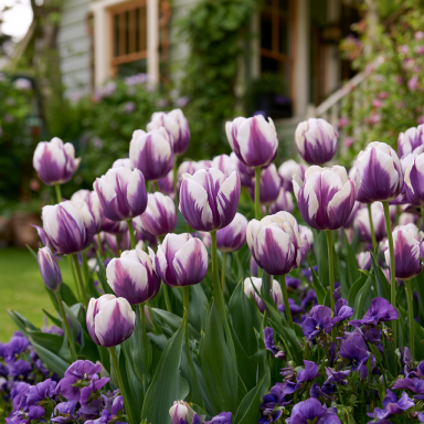 20 Flaming Flag Triumph Tulip (Tulipa 'Flaming Flag') Bulbs
