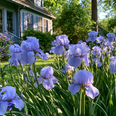 2 Rio Vista Reblooming Bearded Iris Iris germanica 'Rio Vista' Bareroots