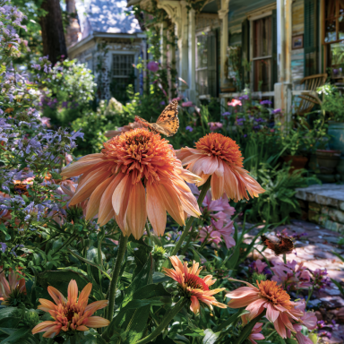 Cantaloupe Supreme Coneflower/ Echinacea in 3.5 Inch Pots (one plant per pot) Deer Resistant!