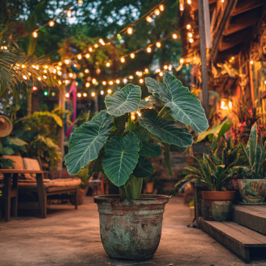 Green Elephants Ear Bulbs- Esculenta