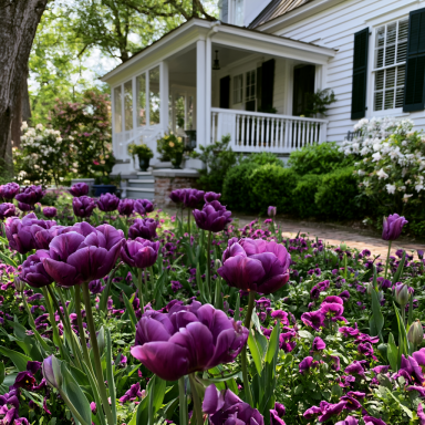 20 Purple Prince Tulip Bulbs – Tulipa Single Early