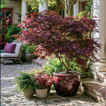 The Emperor Japanese Maple Tree in a Quart Pot