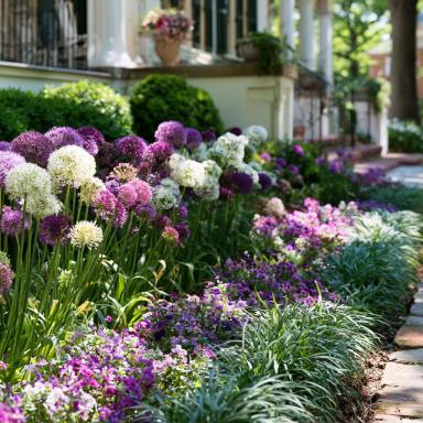 10 Allium Purple Blend Bulbs–4-6 Inch Flower Diameter!